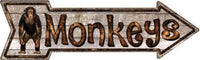 Monkeys Metal Novelty Arrow Sign