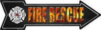 Fire Rescue Metal Novelty Arrow Sign