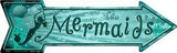 Mermaids Metal Novelty Arrow Sign