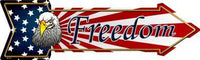 American Freedom Metal Novelty Seasonal Arrow Sign