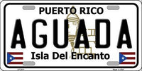 Aguada Puerto Rico State Background Metal Novelty License Plate