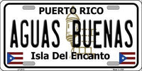 Aguas Buenas Puerto Rico State Background Metal Novelty License Plate