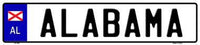 Alabama Novelty Metal European License Plate