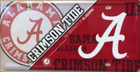 Alabama Crimson Tide Deluxe Helmet Logo Novelty Metal License Plate