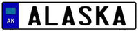 Alaska Novelty Metal European License Plate