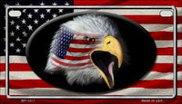 American Flag Eagle Metal Novelty Motorcycle License Plate