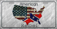 American Rebel Novelty Metal License Plate