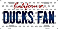 Anaheim Ducks NHL Fan California Novelty State Background Metal License Plate