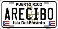 Arecibo Puerto Rico State Background Metal Novelty License Plate