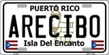 Arecibo Puerto Rico State Background Metal Novelty License Plate