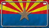 Arizona State Flag Metal Novelty Motorcycle License Plate