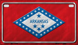 Arkansas State Flag Metal Novelty Motorcycle License Plate