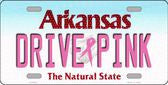 Drive Pink Arkansas Novelty Metal License Plate