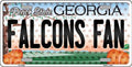 Atlanta Falcons NFL Fan Georgia State Background Novelty Metal License Plate