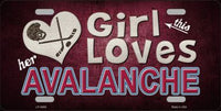 This Girl Loves Her Avalanche Novelty Metal License Plate