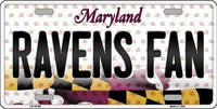 Baltimore Ravens NFL Fan Maryland State Background Novelty Metal License Plate