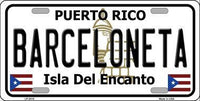 Barceloneta Puerto Rico State Background Metal Novelty License Plate