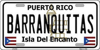 Barranquitas Puerto Rico State Background Metal Novelty License Plate