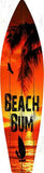 Beach Bum Metal Novelty Surf Board Sign