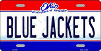 Columbus Blue Jackets Ohio Novelty State Background Metal License Plate