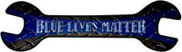 Blue Lives Matter Novelty Metal Wrench Sign