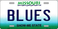 St. Louis Blues Missouri State Background Metal Novelty License Plate