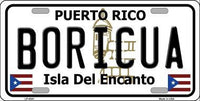 Boricua Puerto Rico State Background Metal Novelty License Plate