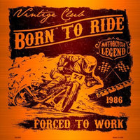 Born To Ride Novelty Metal Square Sign