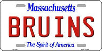 Boston Bruins Massachusetts State Background Novelty Metal License Plate