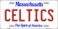 Boston Celtics Massachusetts Novelty State Background Metal License Plate