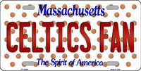 Boston Celtics NBA Fan Massachusetts Novelty State Background Metal License Plate