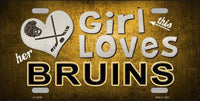 This Girl Loves Her Bruins Novelty Metal License Plate