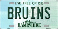Bruins New Hampshire Metal Novelty License Plate