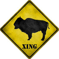 Buffalo Xing Novelty Metal Crossing Sign