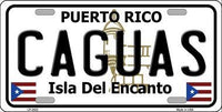 Caguas Puerto Rico State Background Metal Novelty License Plate