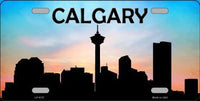 Calgary City Silhouette Metal Novelty License Plate