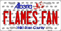 Calgary Flames NHL Fan Alberta Canada State Background Metal Novelty License Plate