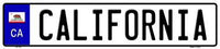 California Novelty Metal European License Plate