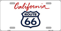 Route 66 California Novelty Metal License Plate