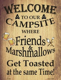 Campsite Metal Novelty Parking Sign