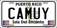 Camuy Puerto Rico State Background Metal Novelty License Plate
