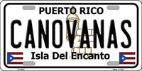 Canovanas Puerto Rico State Background Metal Novelty License Plate