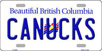 Vancouver Canucks British Columbia Canada State Background Metal Novelty License Plate