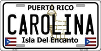 Carolina Puerto Rico State Background Metal Novelty License Plate