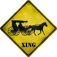 Carriage Xing Novelty Metal Crossing Sign