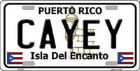 Cayey Puerto Rico State Background Metal Novelty License Plate