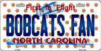 Charlotte Bobcats NBA Fan Louisiana Novelty State Background Metal License Plate