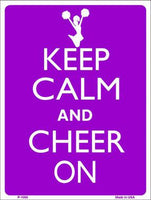 Keep Calm Cheer On Metal Novelty Parking Sign