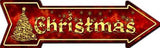 Christmas Novelty Metal Arrow Sign