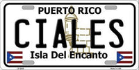 Ciales Puerto Rico State Background Metal Novelty License Plate